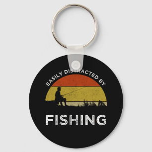 Porte-clés Easily Distracted By Fishing