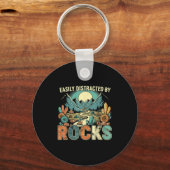 Porte-clés Easily Distracted By Rocks Geology Geologist Colle (Recto)