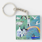 Porte-clés East Neuk Fife Chemin Côtier Ecosse Aquarelle (Devant)