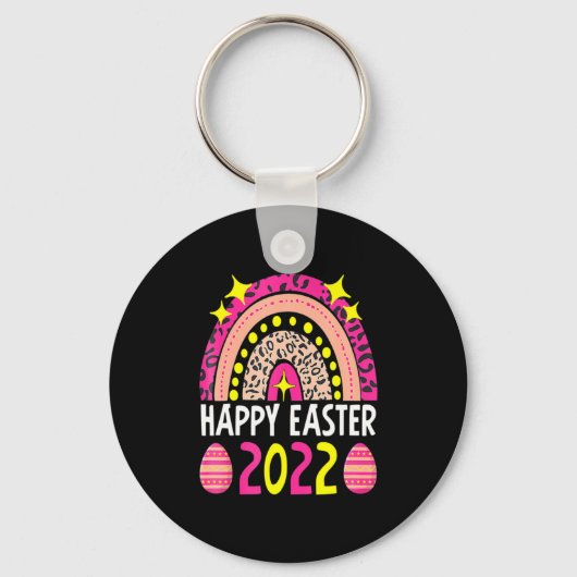 Porte-clés Easter 2022 rainbow cute happy easter 2022 women  (Recto)