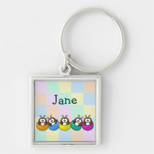 Porte-clés Easter owl - rainbow