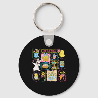 Porte-clés Easter Vibes 2026 Cute Bunny Rabbit Easter Day Wom