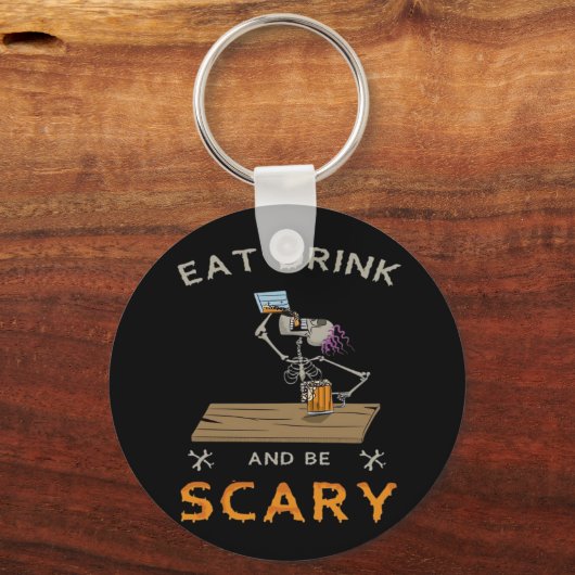 Porte-clés Eat Drink And Be Scary Aesthetic Graphic (Recto)