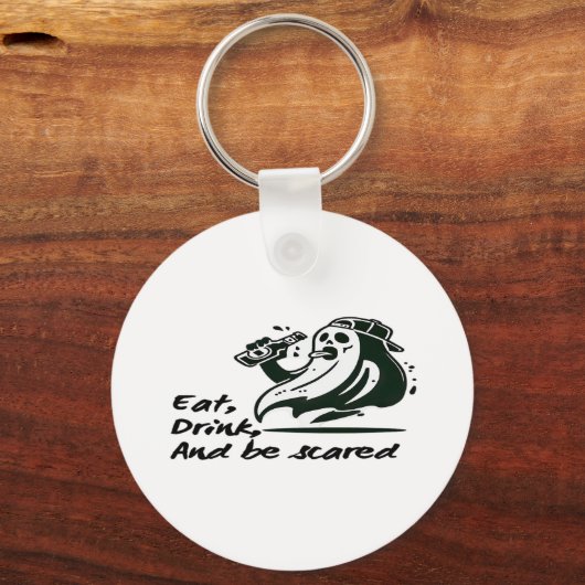 Porte-clés Eat Drink And Be Scary Spooky Club Cool Unique (Recto)