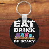 Porte-clés Eat Drink Be Scary Monster Halloween Creative (Recto)