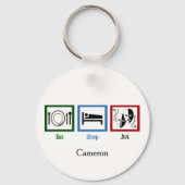 Porte-clés Eat Sleep Act Funny Theatre Acteur (Verso)