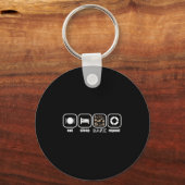 Porte-clés Eat, Sleep, Bake, Repeat - Funny Baker, Cook, Chef (Recto)
