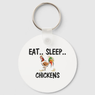 Porte-clés Eat Sleep CHICKENS