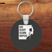 Porte-clés Eat Sleep Climat Répéter (Recto)