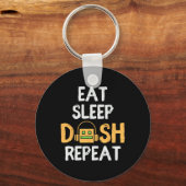 Porte-clés Eat Sleep Dash Répéter le jeu vidéo Géométrie Dash (Recto)