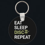 Porte-clés Eat Sleep Disk Golf Répéter<br><div class="desc">Eat Sleep Disk Golf Répéter</div>