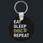 Porte-clés Eat Sleep Disk Golf Répéter<br><div class="desc">Eat Sleep Disk Golf Répéter</div>