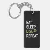 Porte-clés Eat Sleep Disk Golf Répéter (Devant gauche)
