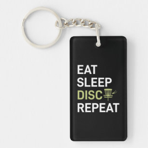 Porte-clés Eat Sleep Disk Golf Répéter
