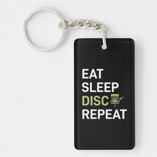 Porte-clés Eat Sleep Disk Golf Répéter (Devant)