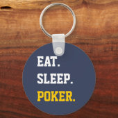 Porte-clés Eat Sleep jouer au poker (Recto)