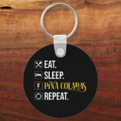 Porte-clés Eat. Sleep. Pina Coladas. Repeat.  (Verso)