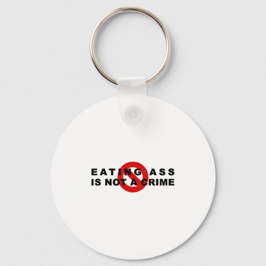 Porte-clés Eating Is Not A Crime Funny Quote Motivational Sar (Recto)