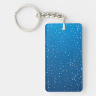 Porte-clés Eau Bleue Profonde Et Petites Bulles
