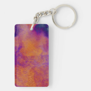 Porte-clés Eau couleur rouge jaune bleu violet art graphique