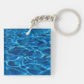 Porte-clés Eau de la piscine bleu foncé (Dos)