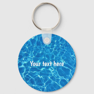 Porte-clés Eau de la piscine personnalisée