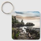 Porte-clés Eau | Lac Supérieur Grand Marais, Minnesota (Recto)