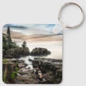 Porte-clés Eau | Lac Supérieur Grand Marais, Minnesota (Dos)