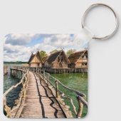 Porte-clés Eau | Maisons sur pilotis au-dessus de l'eau (Dos)
