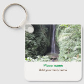 Porte-clés eau océan plage photo ajouter nom texte place été (Recto)