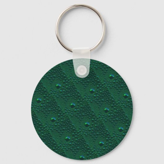 Porte-clés Eau sur métal vert (Recto)