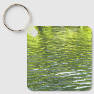 Porte-clés Eaux de Oak Creek Jaune et Vert Photo de Nature