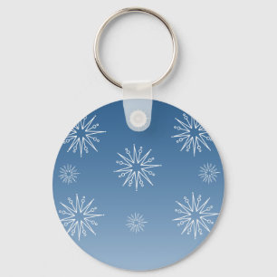 Porte-clés Éblouissant Noël Étoiles Porte - clé, Bleu