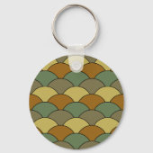 Porte-clés Écaille de dragon, éventails, vagues, Seigaiha, ca (Recto)