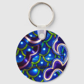 Porte-clés Écailles Bleues Lumineuses (Recto)