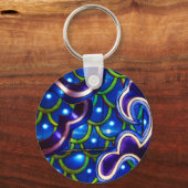 Porte-clés Écailles Bleues Lumineuses (Recto)