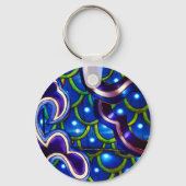 Porte-clés Écailles Bleues Lumineuses (Verso)