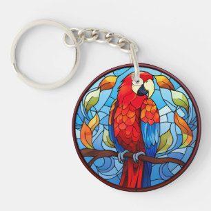 Porte-clés Écarpe en verre doux Macaw Parrot Bird