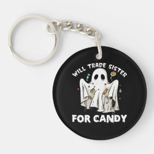 Porte-clés échangera sœur contre bonbons fantôme d'Halloween