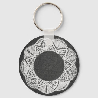 Porte-clés échantillonneur de dentelle à bobines