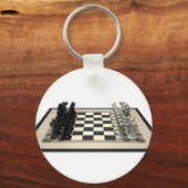 Porte-clés Échecboard avec pièces d'échecs : (Recto)