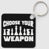 Porte-clés Échecs Choisissez votre arme Échecs Pièces (Dos)
