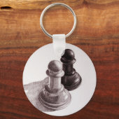 Porte-clés Échecs crayon tiré pions (Recto)