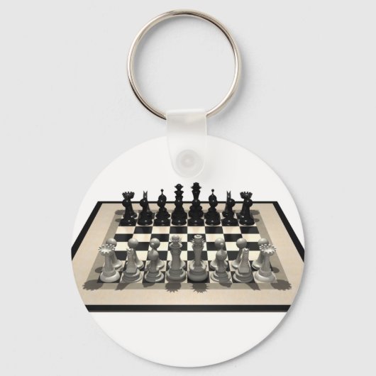 Porte-clés Échecs et pièces d'échecs : (Recto)