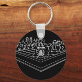Porte-clés Échecs et pièces d'échecs : (Recto)