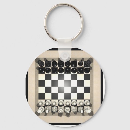 Porte-clés Échecs et pièces d'échecs : (Recto)