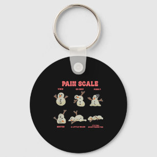 Porte-clés Échelle de douleur drôle bonhomme de neige qui fon