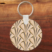 Porte-clés Echelles Art Déco : Glamour d'or géométrique (Verso)