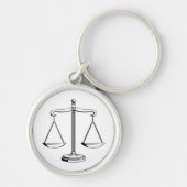 Porte-clés Échelles classiques des avocats de la justice | (Devant)