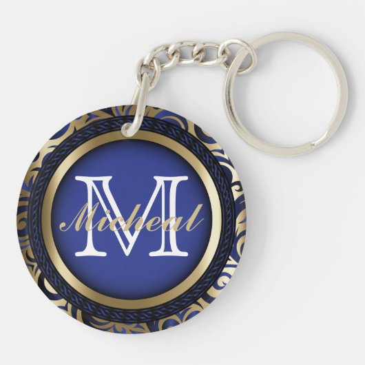 Porte-clés Échelles de justice | Avocat - Bleu (Dos)